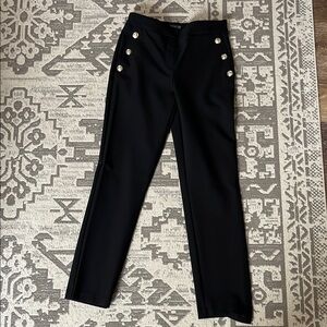 Rachel Zoe Black Trousers with Silver Button Details only worn once